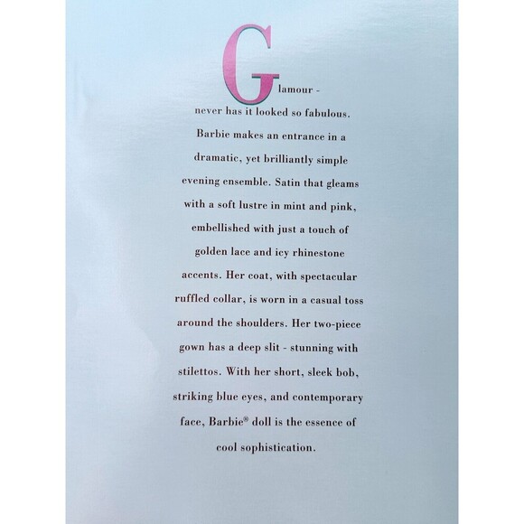 1997 Classique Evening Sophisticate Barbie Collector Edition Mattel - Picture 3 of 4